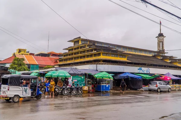 Una Vista Calle Con Mercado Central Battambang Camboya — Foto de Stock
