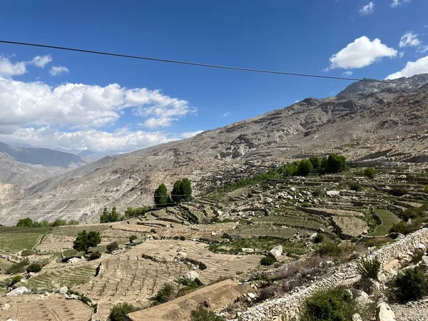 Landskapsutsikt Över Hanging Valley Bergskedja Himachal Pradesh — Stockfoto