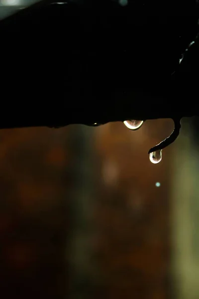 발코니에서 빗방울의 — 스톡 사진