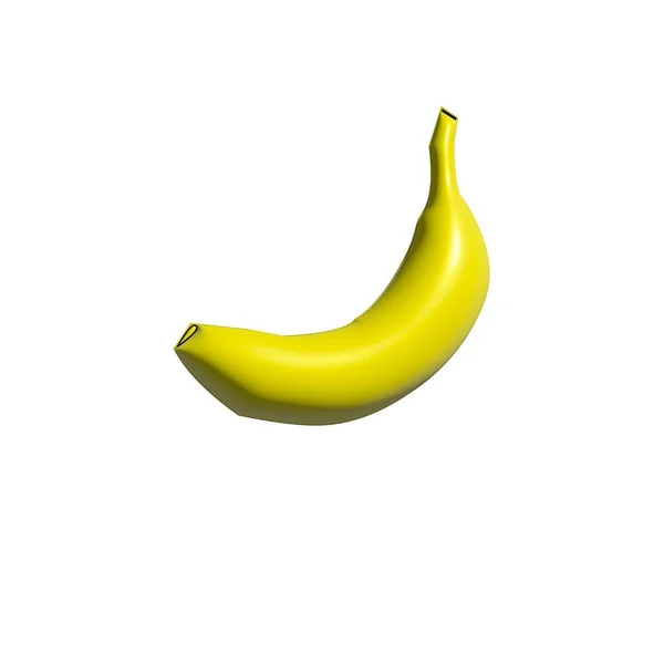 Желтый Цвет Банановой Формы Украшения Изолированы Белом Фоне — стоковое фото