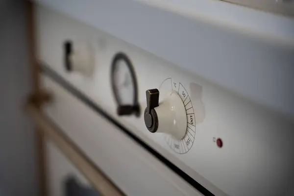Closeup White Oven — Stock Photo, Image