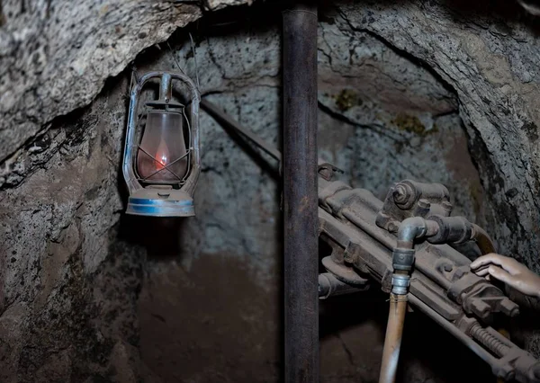 Εγκαταλελειμμένο Ορυχείο Χρυσού Ανασκαφή Στην Άγρια Δύση Υπάρχει Ένα Στήριγμα — Φωτογραφία Αρχείου