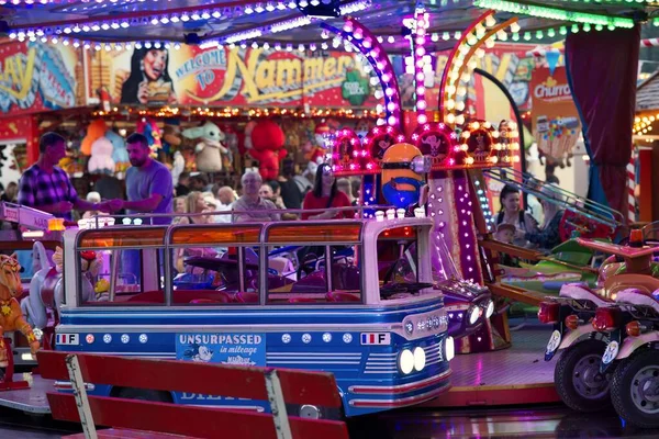 Children Carousel Lots Led Lights Halle Der Saale Saxony Anhalt — Stock Photo, Image