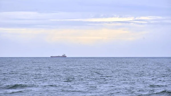 Ferry Fondo Del Mar Día Nublado —  Fotos de Stock