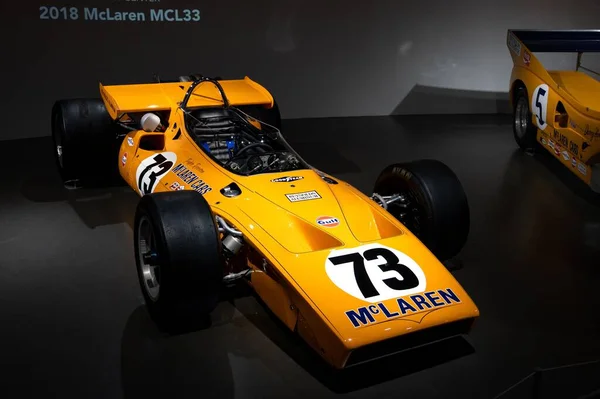 Classic Yellow Race Car Indianapolis 500 Race 1970 Mclaren M15A — Stock Photo, Image