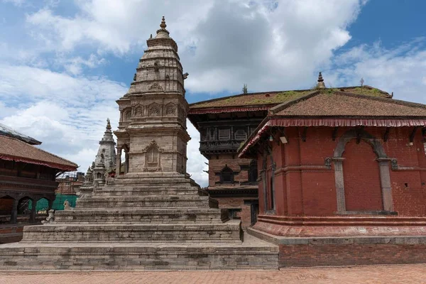 Były Kompleks Pałacowy Bhaktapur Durbar Square Nepalu — Zdjęcie stockowe