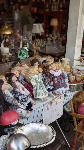Una Vista Exhibición Muñecas Tienda Del Mercado —  Fotos de Stock