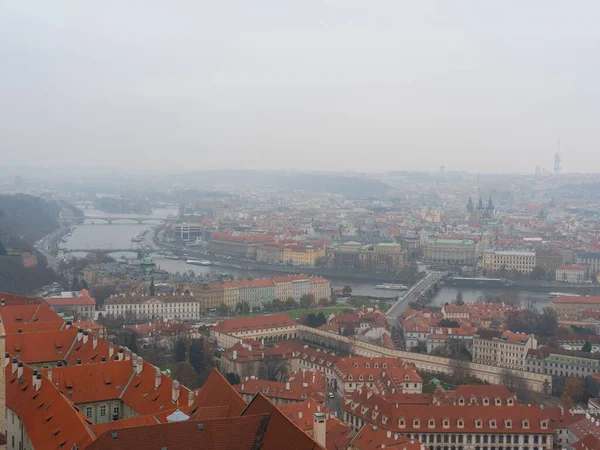 Una Foto Vista Praga Desde Catedral San Vito — Foto de Stock