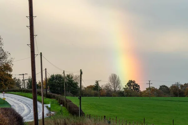 Rainbow Fields Dorset — Stock Photo, Image