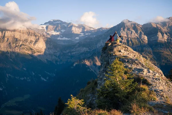 Une Vue Paysage Sur Les Montagnes Étonnantes Suisse — Photo