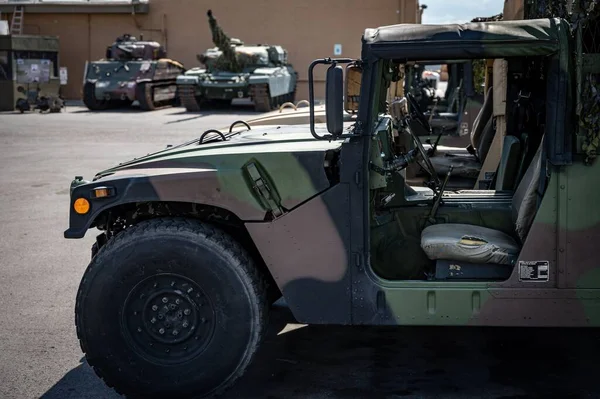 Détail Humvee Dans Une Base Militaire Des États Unis Amérique — Photo