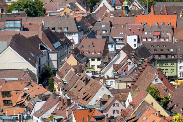 德国弗赖堡Im Breisgau中世纪建筑的航拍 — 图库照片