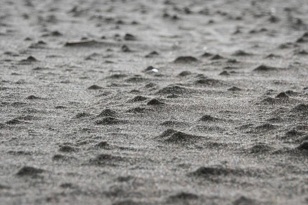 Närbild Knölig Sand Stranden — Stockfoto