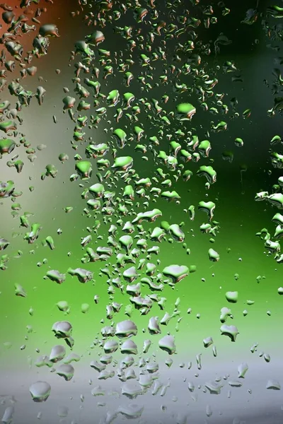 Closeup Shot Water Drops Glass — Stock Photo, Image