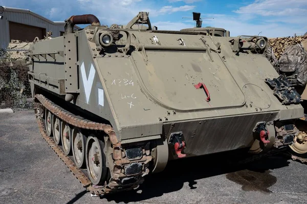 Askeri Zırhlı Bir Aracın Ayrıntıları Fmc Şirketi M113 — Stok fotoğraf