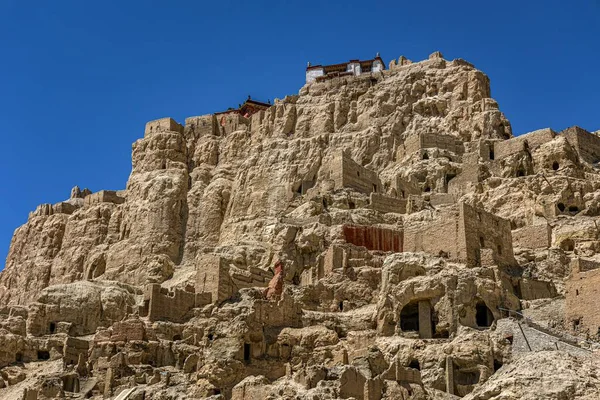 Interiér Guge Dynastie Relics Slunečného Dne Tibetu Čína — Stock fotografie