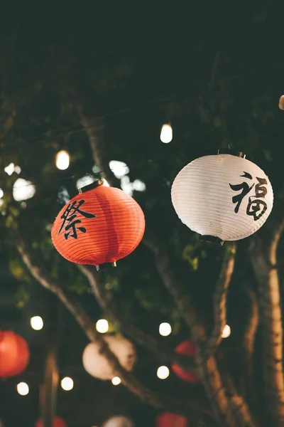 Lanterne Decorative Little Tokyo Notte — Foto Stock