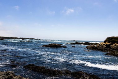 Fort Bragg, California yakınlarındaki MacKerricher Eyalet Parkı 'nın yanındaki Glass Beach' in güzel bir görüntüsü.