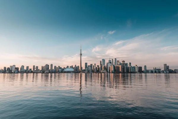 Toronto Panorama Ontariu Kanada Zimě 2020 — Stock fotografie