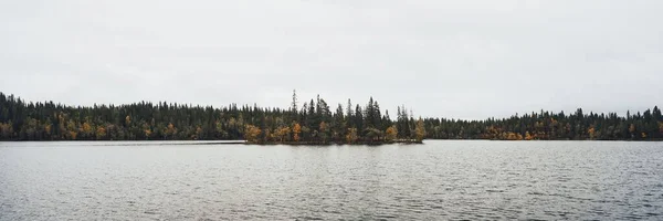 Jezero Lesní Rezervaci Svartdalstjerna Totenasen Hills Norsko Podzim — Stock fotografie