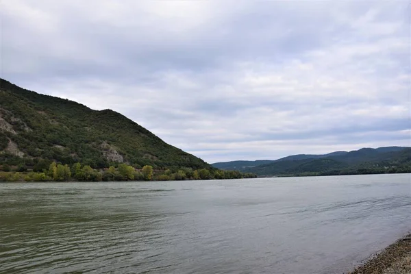 Beautiful View Danube River Hills Background Visegrad Hungary — Stock Photo, Image