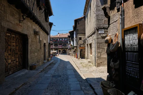 Narrow Cobbled Streets Alberca Small Town Spain Sunny Day — Stock Photo, Image