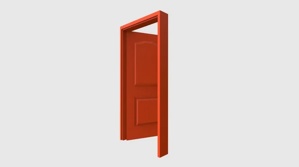 隔離されたドアの3Dイラストレンダリング — ストック写真
