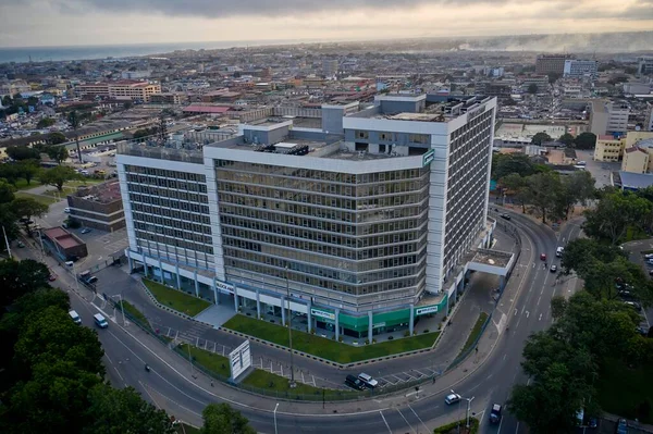 Antena Centro Cidade Accra Gana — Fotografia de Stock