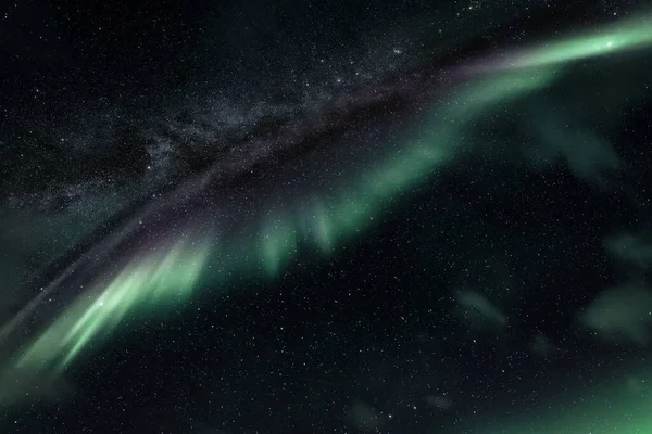 Una Vista Mozzafiato Dell Aurora Boreale Aurora Boreale Troms Norvegia — Foto Stock