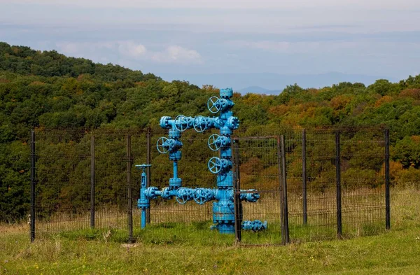 Una Instalación Captura Gas Metano Industrial Campo —  Fotos de Stock