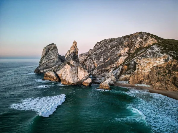 Ein Malerischer Blick Auf Die Felsformationen Strand Von Ursa Einem — Stockfoto