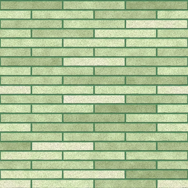 Närbild Grön Tegelvägg Bakgrund Illustration — Stockfoto