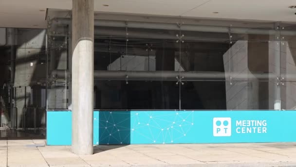 ポルトガル リスボンでのPt会議センターの設置 — ストック動画