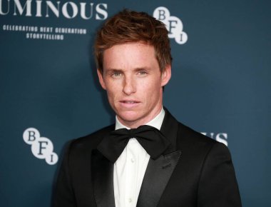 Eddie Redmayne 'in Londra' daki BFI Londra Film Festivali 'ndeki yakın plan çekimi.