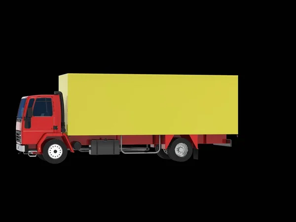 Camion Van Trasporto Isolato Rendering Illustrazione Uno Sfondo Bianco — Foto Stock