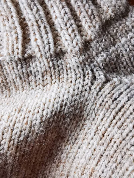 Soğuk Kış Dikey Çekim Için Beyaz Sıcak Yün Çorapların Tekstiline — Stok fotoğraf