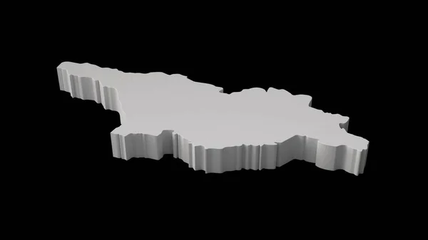 Ilustracja Kartografii Topologii Mapy Gruzji Czarnym Tle — Zdjęcie stockowe