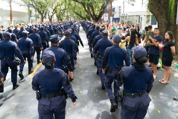 Офицеры Бразильской Армии Параде День Независимости — стоковое фото