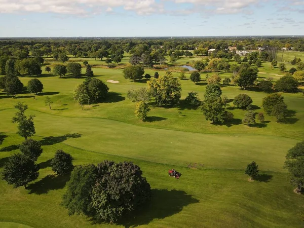 Drone View Golf Terrain Chicago — Stock Photo, Image