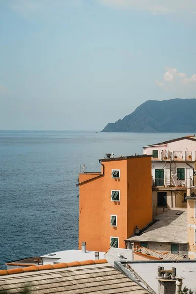 Outdoor View Residential Buildings Town Riomaggiore Cinque Terre Italy — Stock Photo, Image