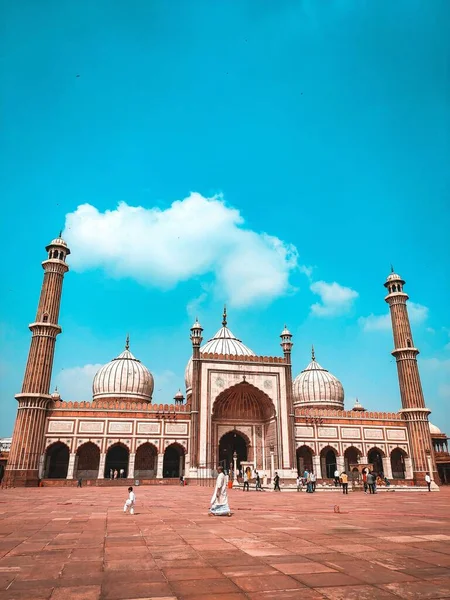Masjid Jehan Numa Moskee New Delhi — Stockfoto