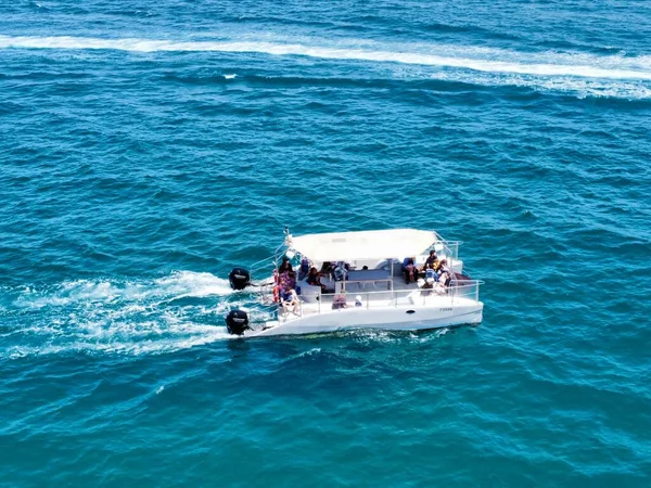 Uma Vista Perto Barco Mar Ashdod — Fotografia de Stock