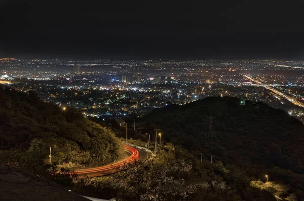 Uma Bela Vista Islamabad Noite — Fotografia de Stock
