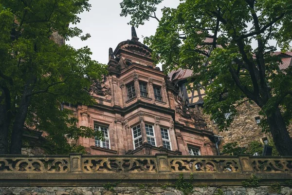 Pandangan Sudut Rendah Dari Kastil Ksiaz Terletak Walbrzych Polandia — Stok Foto