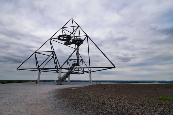 stock image A closeup shot of the Tetraeder Tower in Bottrop, Germany, on a rocky field