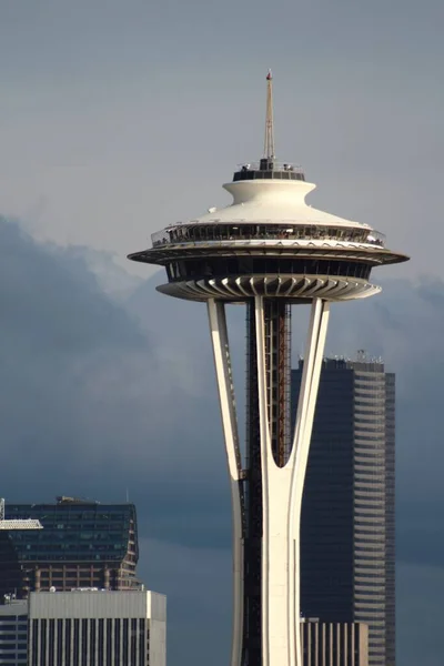 Famous Space Needle Washington State Skyline Queen Ann Park — Stock Photo, Image