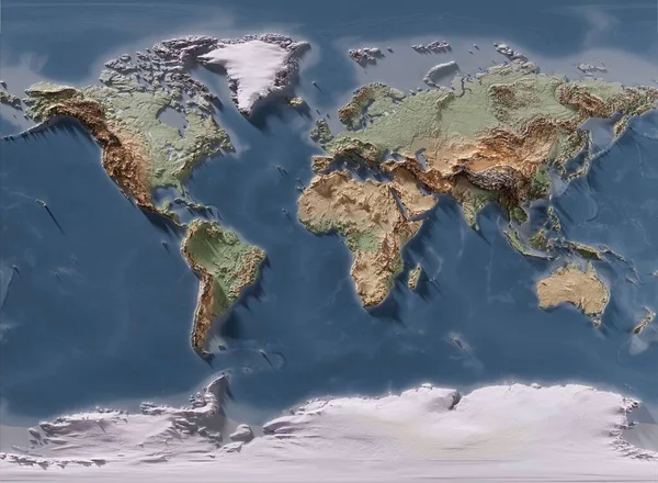Vykreslení Mapy Světa — Stock fotografie
