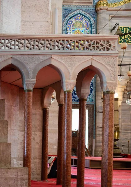 Plan Vertical Balcon Sur Les Arcs Mosquée Selimiye — Photo