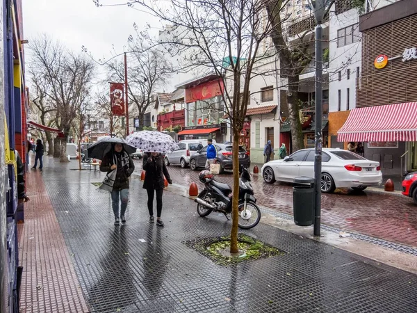 Street Chinese Town Rainy Day — Stock Photo, Image