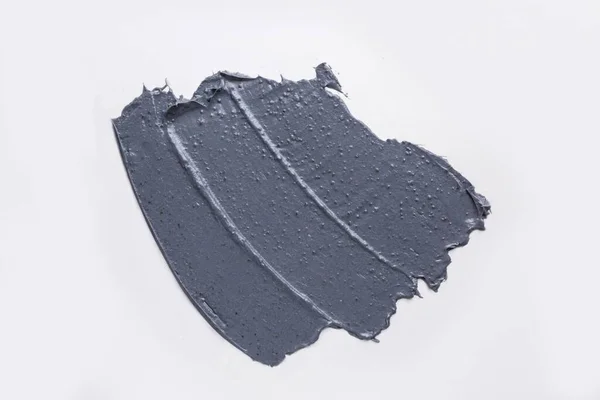 Uma Amostra Textura Argila Carvão Fundo Branco — Fotografia de Stock